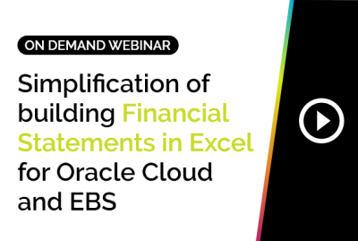 The simplification of building Financial Statements in Excel for Oracle Cloud and EBS 11