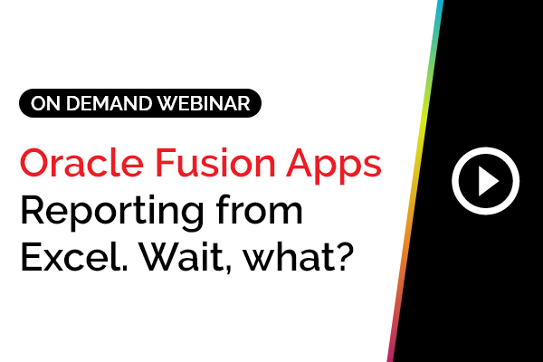 Oracle Fusion Apps Reporting from Excel. Wait, what? 2