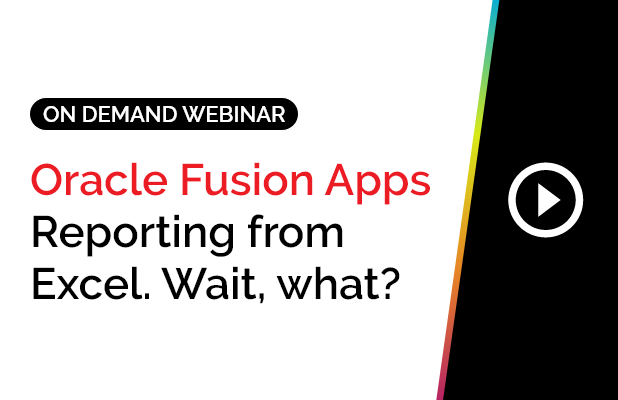 Oracle Fusion Apps Reporting from Excel. Wait, what? 7