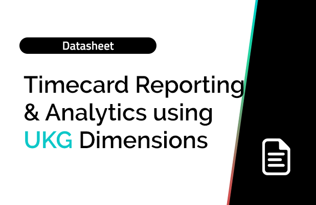 Timecard Reporting & Analytics using UKG Dimensions 6