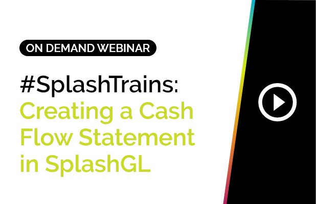 #SplashTrains: Creating a Cash Flow Statement in SplashGL 10